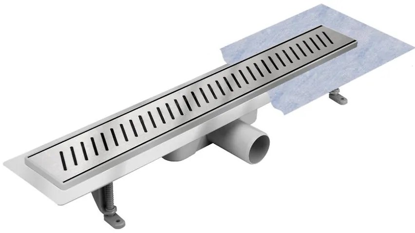 Odtokový žľab Pruhy Inox 1000