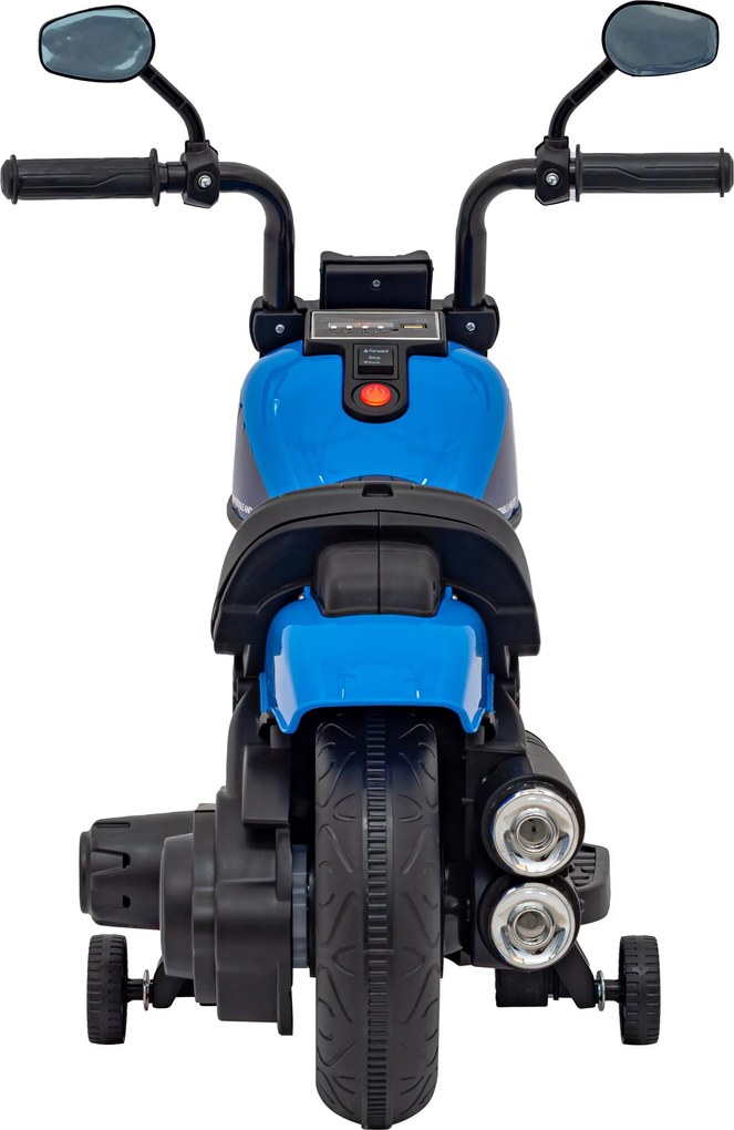 Ramiz Chopper FASTER batériová motorka pre deti Modrá + FM rádio + Audio panel + LED