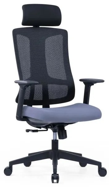 Kancelárska ergonomická stolička SLIDE — látka, sieť, viac farieb Červená