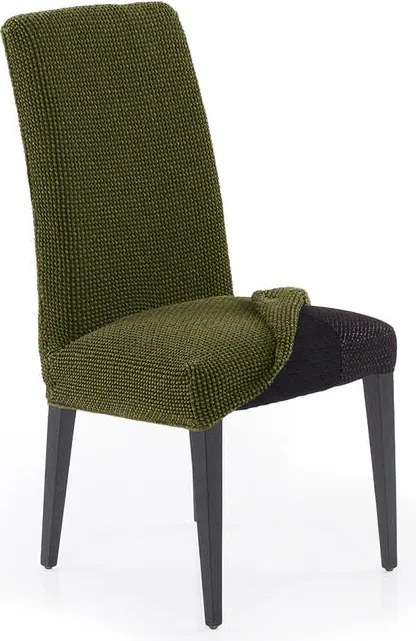 Super strečové poťahy NIAGARA zelená stoličky s operadlom 2 ks (40 x 40 x 55 cm)