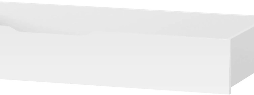 Zásuvka pod posteľ Selene 34 140 cm biely lesk/mat