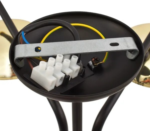 Luster na tyči CARINA 5xE14/40W/230V čierna