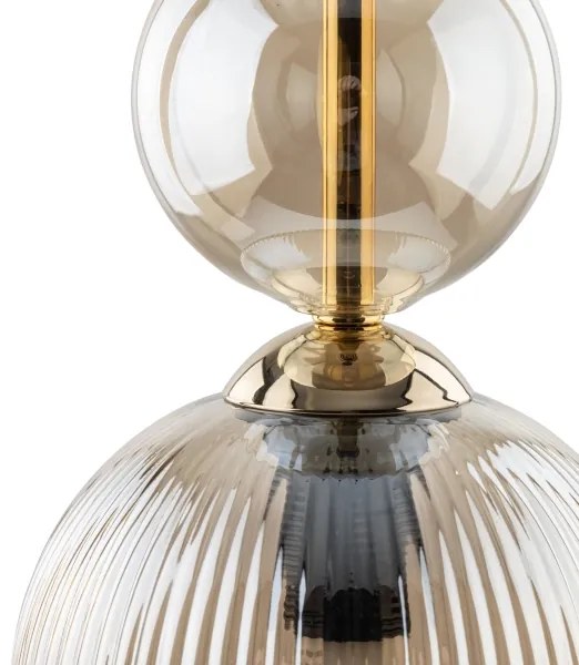 Závesný luster SOPHIA 1xE14/10W/230V čierna/dymovo-béžová