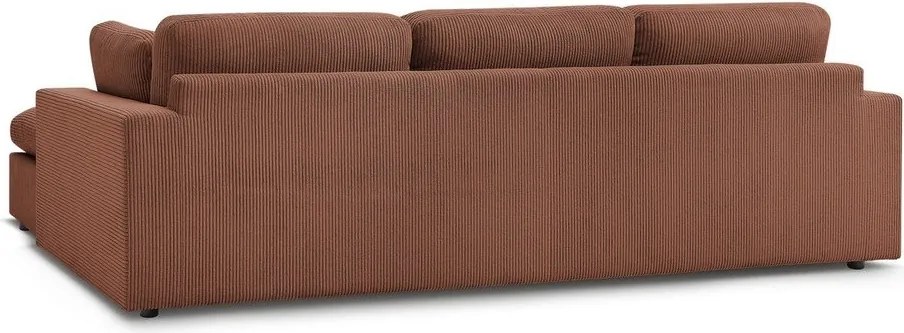 Oranžová menčestrová rohová pohovka Belair – Bobochic Paris