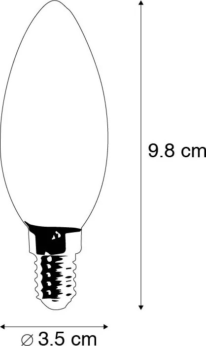 Sada 3 LED E14 stmievateľných sviečkových žiaroviek B35 5W 380lm 2700K