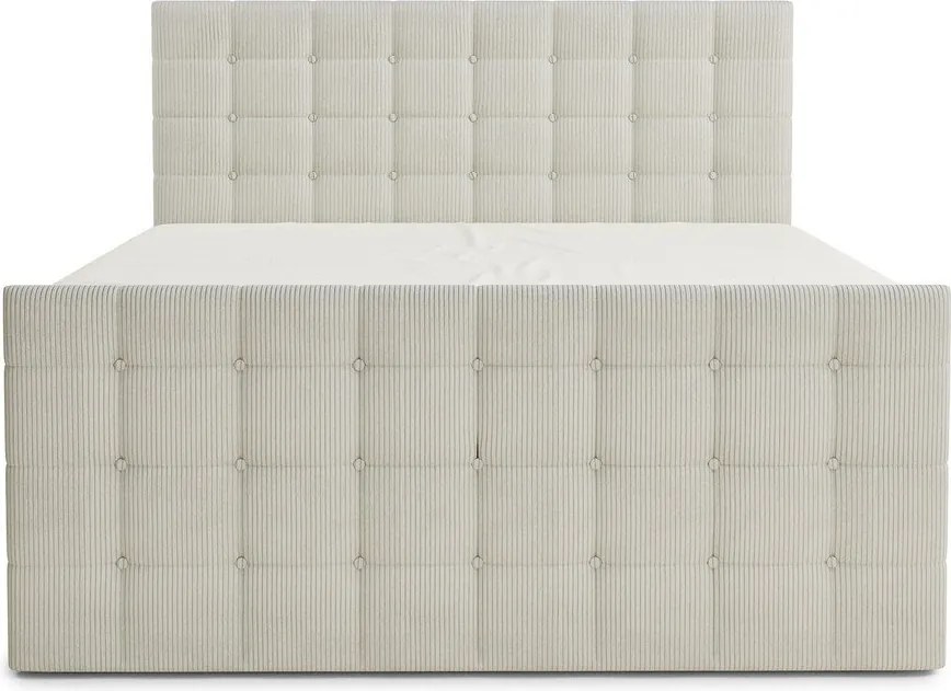 Krémová boxspring posteľ s úložným priestorom 180x200 cm Tasca – Maison de Rêve
