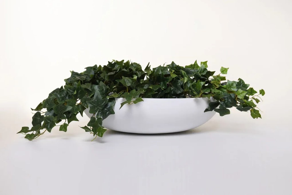 Okrasná miska PLANA, sklolaminát, 9xØ34 cm, biela