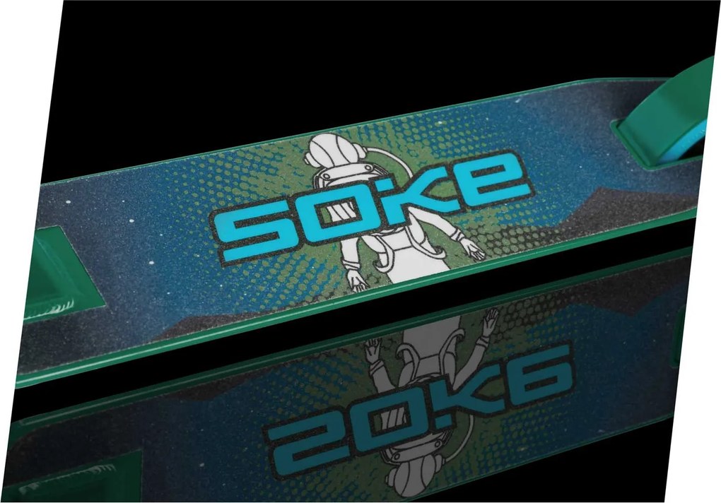 Výkonný skúter SOKE GO! zeleno-modrý
