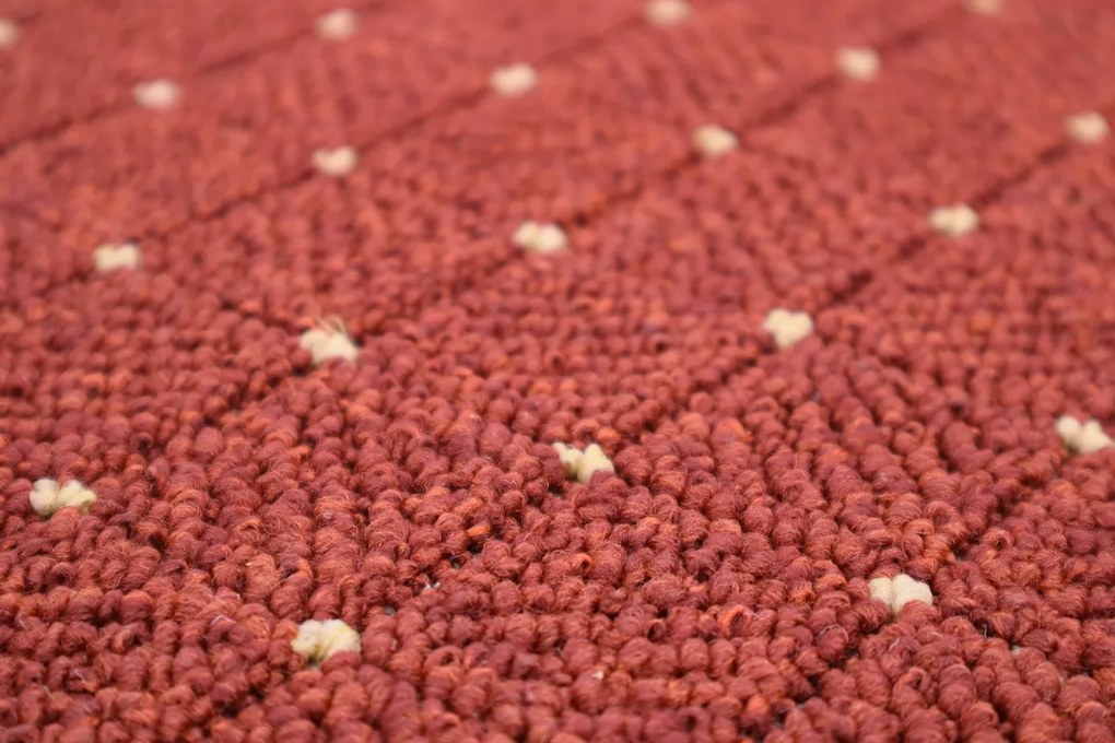 Condor Carpets 300x300 (průměr) kruh cm Kusový koberec Udinese terra kruh, oranžová, chodba / predsieň