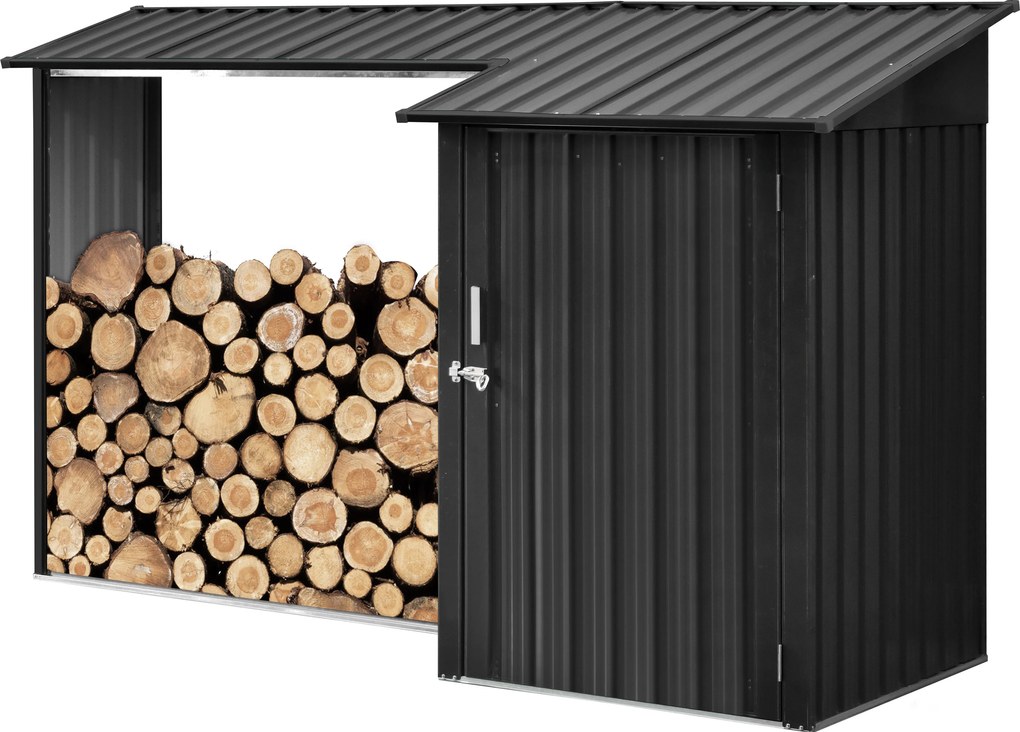 Záhradný drevník BestBerg DD-3A / 2,8 m² / 270 x 105 x 158 cm / šedá