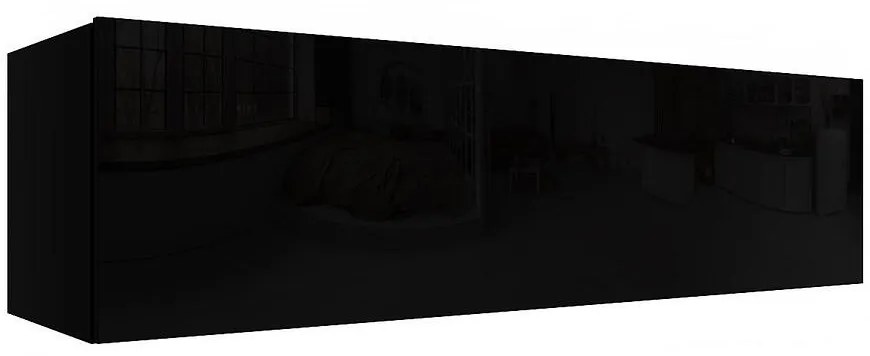 Závesná skrinka Izumi-43-BL čierna mat/lesk