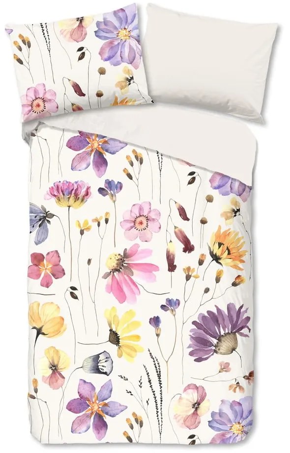 Biele bavlnené obliečky na jednolôžko 140x200 cm – Good Morning