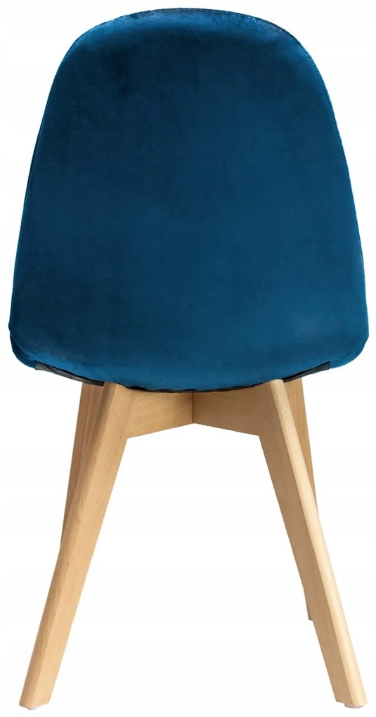 Dekorstudio Zamatová jedálenská stolička COLIN tmavo modrá
