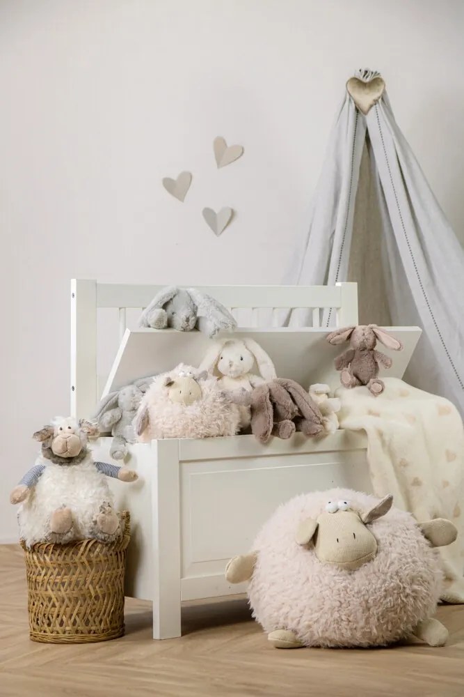 Plyšová dekoračná hračka biely zajačik Cuddly Bunny - 6*12*16cm