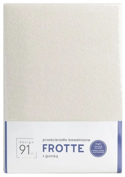 PRESTIERADLO FROTÉ S GUMIČKOU 160X200+20CM 170 BÉŽOVÁ