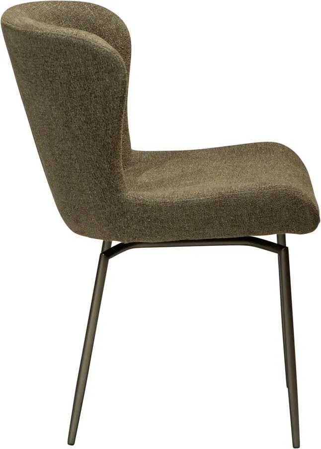 Khaki čalúnená jedálenská stolička Glam – DAN-FORM Denmark