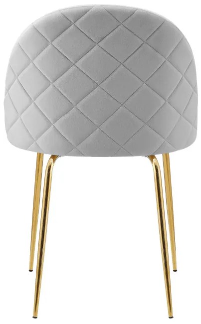 Jedálenská stolička FARGO zamatová, zlatá / sivá