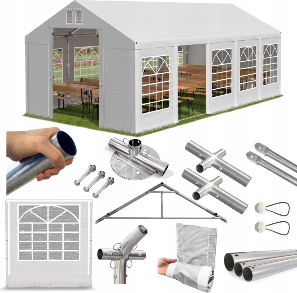 Záhradný Stan 5x10 Altánok Poľnohospodársky Das 560 W