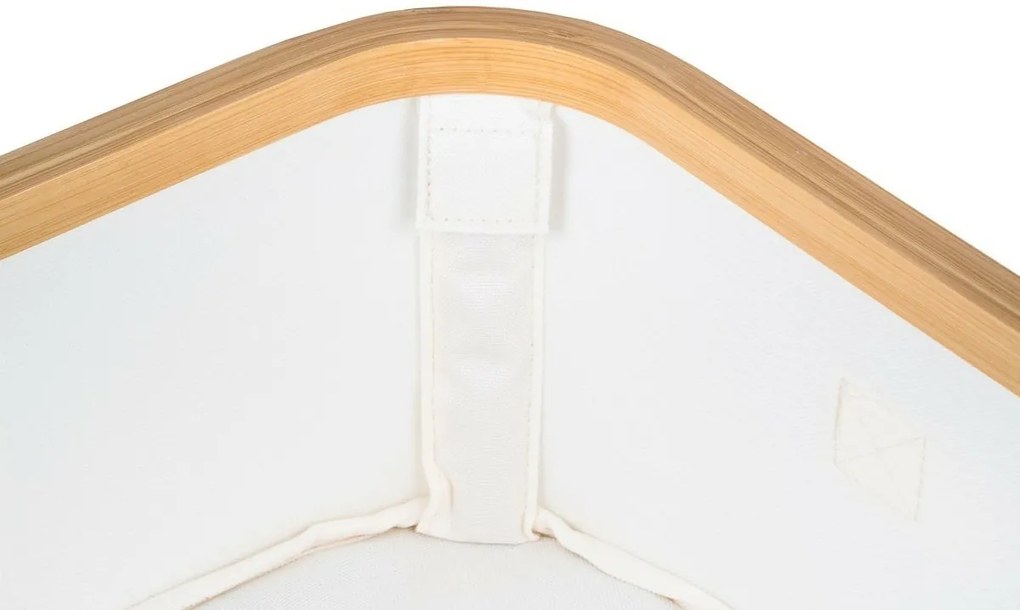 Úložný box G21 24 x 30 x 15 cm, bambusový s vekom, béžový