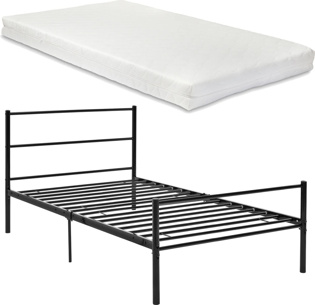 [en.casa] Kovová posteľ "Argos" s matracom AADB-1703M