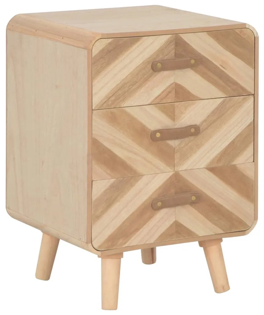 vidaXL Nočný stolík s 3 zásuvkami 40x35x56,5 cm masívne drevo
