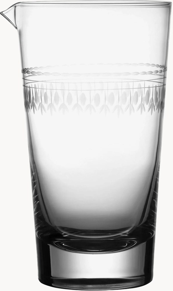Ručne fúkaný krištáľový pohár na miešanie Ovals