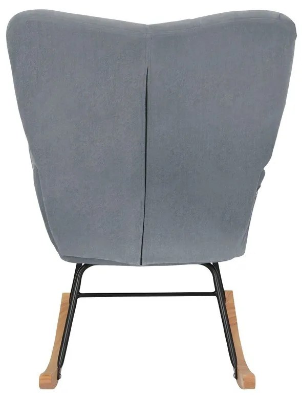 Sivé zamatové hojdacie kreslo Elza – Støraa