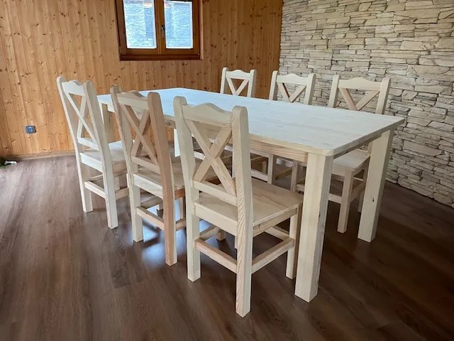 Jedálenská zostava Selka nábytok 1+6 veľký stôl