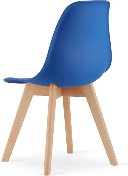Set dvoch jedálenských stoličiek KITO modré / naturálne nohy (2 ks)