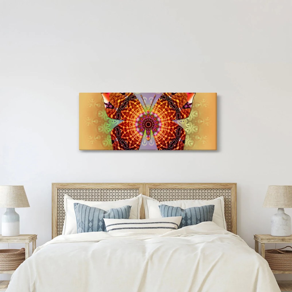 Obraz - Etno motýľ (120x50 cm)