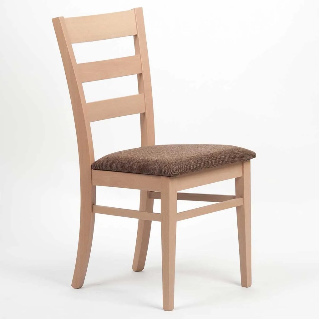 Stima Stolička VIOLA s čalúneným sedákom Vyberte odtieň ->: Tmavo hnedá, Vyberte látku ->: GENEZA soft 69