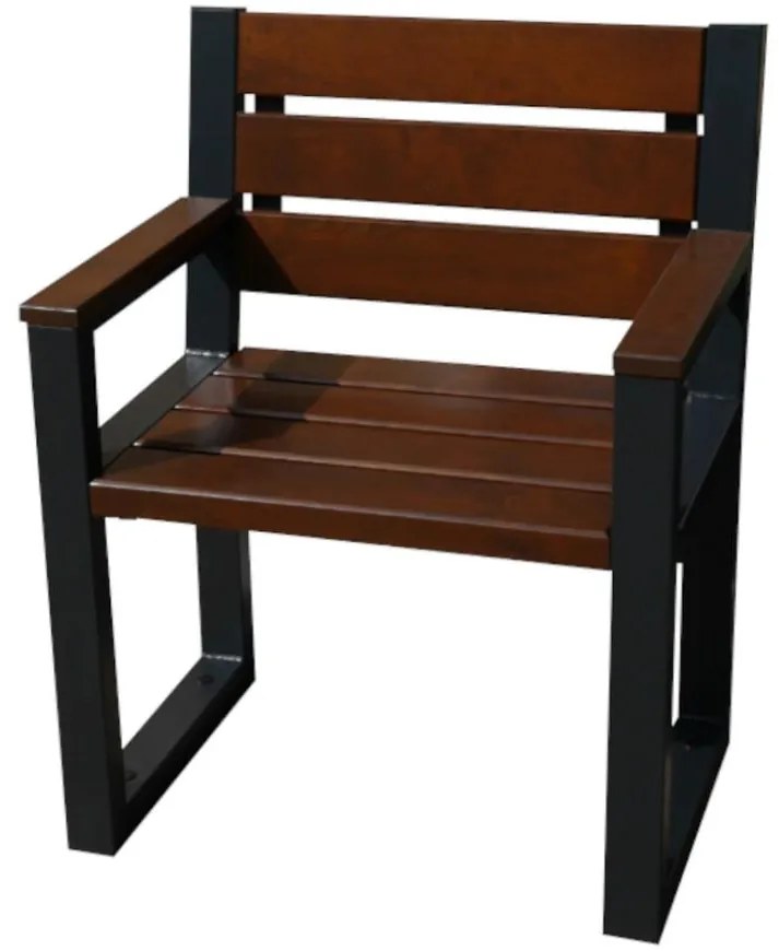 Drevená stolička moderná s opierkami lakťov orech