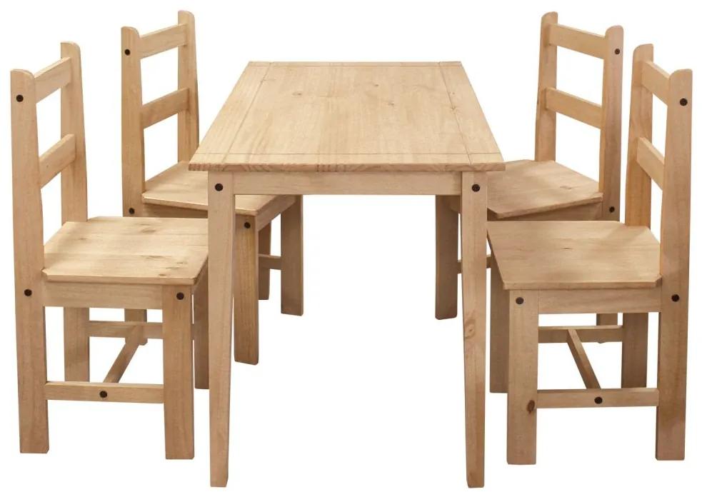 IDEA nábytok Stôl + 4 stoličky CORONA 2 vosk 161611