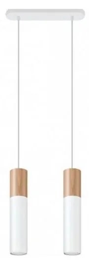 Sollux SL.0629 - Luster na lanku PABLO 2xGU10/40W/230V biela