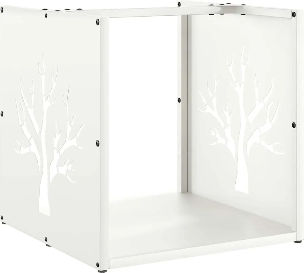 vidaXL Regál na krbové drevo, 40x40x40 cm, za studena lisovaná oceľ