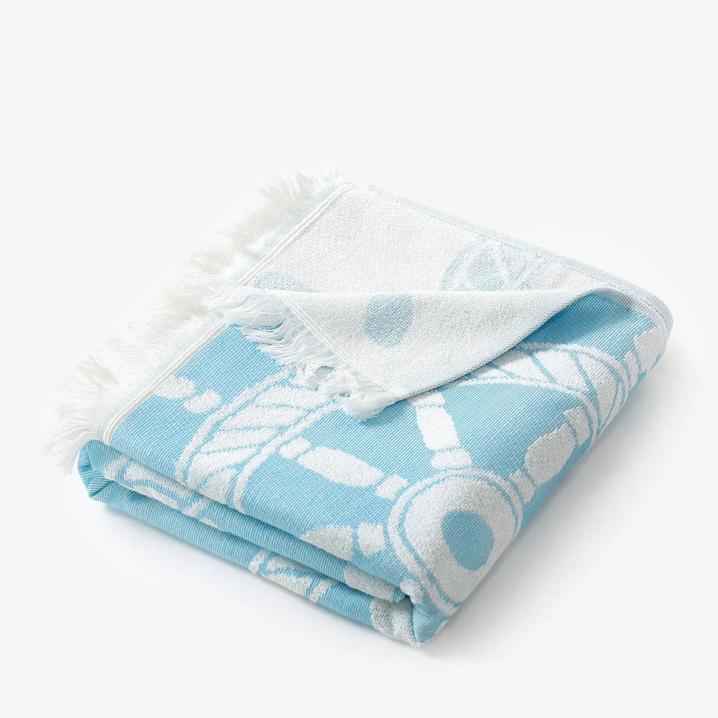 Goldea plážová osuška - kormidlá na modrom 90 x 160 cm