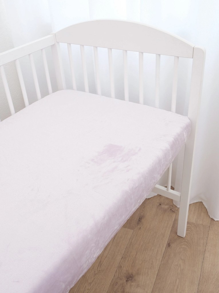 Plachta mikroplyš Deluxe do postieľky 60 x 120 cm - lila