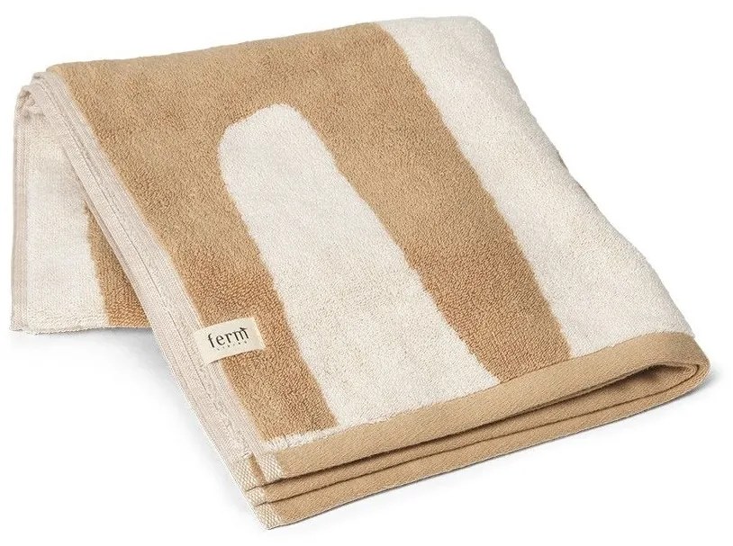 Ferm Living Bavlnený uterák Ebb Sand 100 × 50 cm