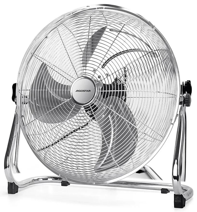 Aigostar B.V. Aigostar podlahový ventilátor 100W/230V, chrómový dizajn AI1129