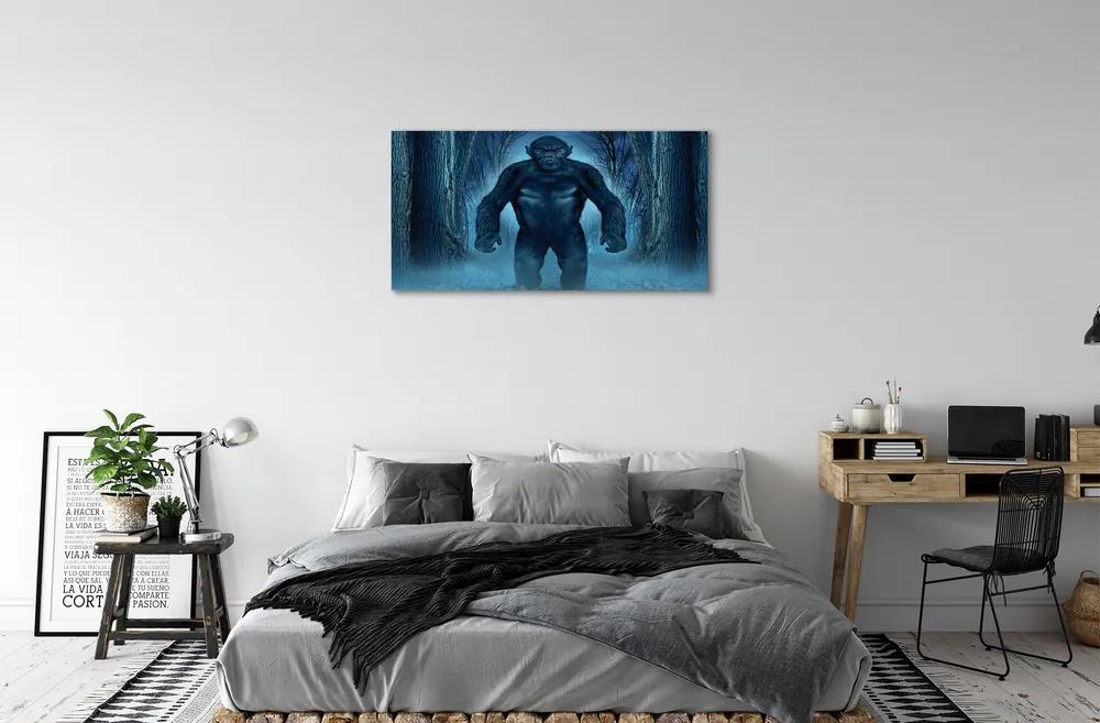 Obraz canvas Gorila lesné stromy 125x50 cm