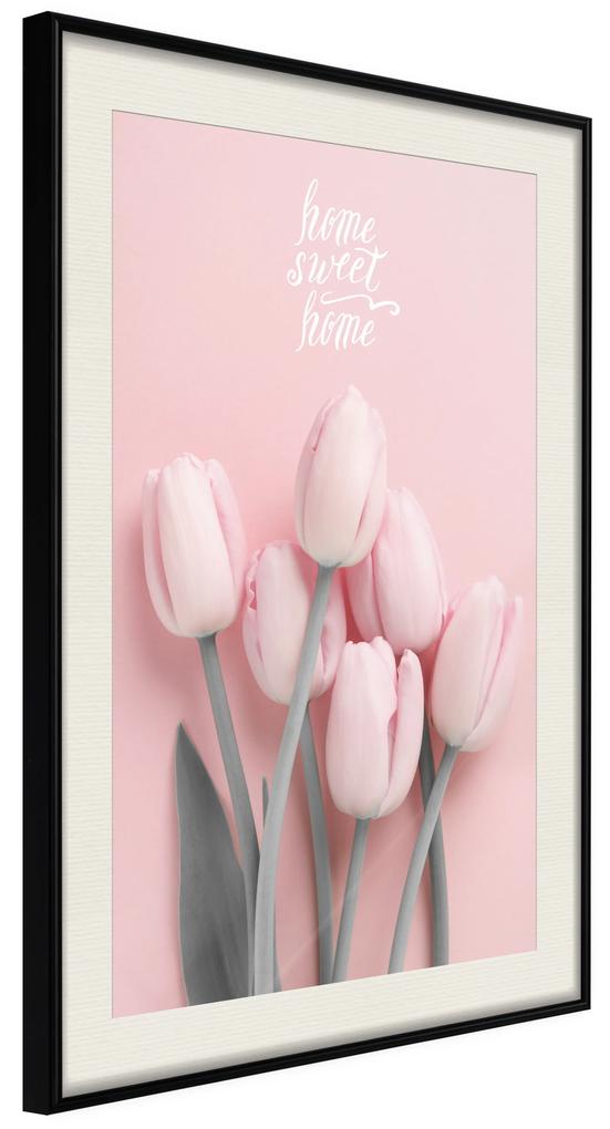 Artgeist Plagát - Six Tulips [Poster] Veľkosť: 40x60, Verzia: Zlatý rám s passe-partout