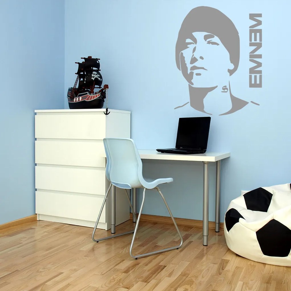 Veselá Stena Samolepka Eminem Farba: fialová, Veľkosť: 100 x 118 cm