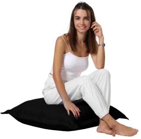 Sedací vankúš 70x70 cm čierna
