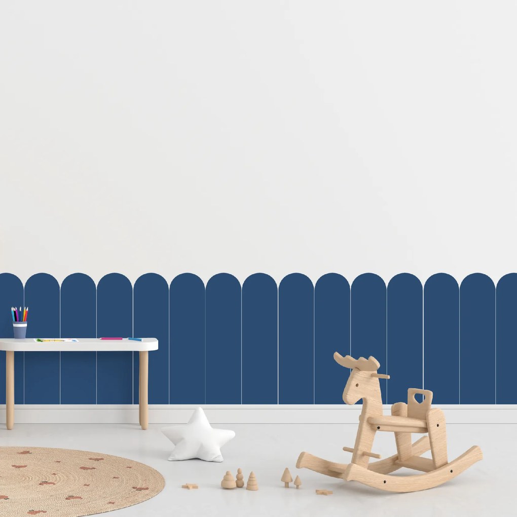 60x100cm Oblúk - Tmavomodrá farba - textilná nálepka na stenu Farba: Tmavá, Veľkosť: 60 cm