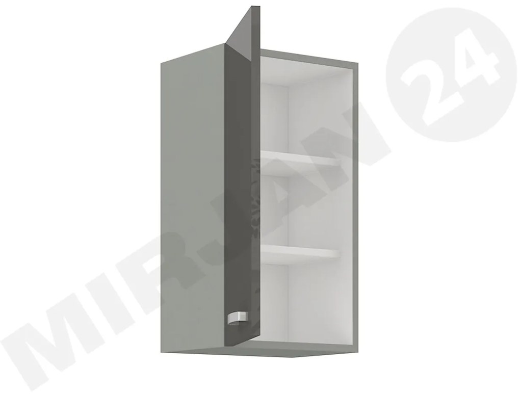 Závesná horná skrinka Multiline 40 G-72 F, Farby: šedý / šedý lesk