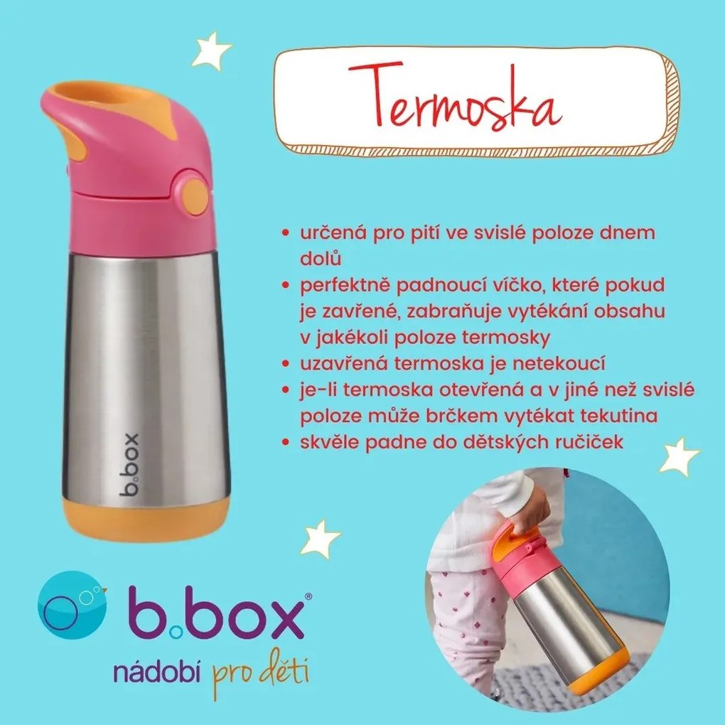 Termoska na pitie so slamkou 500 ml - lilac pop