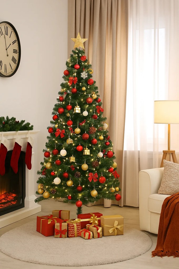 Umelý vianočný stromček RUDOLPH, 150cm, zelená Casaria