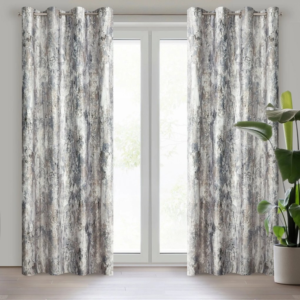 ZATEMŇOVACÍ ZÁVES NA KRÚŽKOCH MALIA 140X250 CM VZOROVANÁ