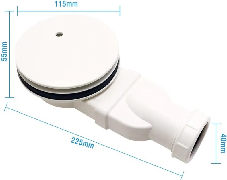 Erga Hyper, SMC sprchová vanička 70x70x2,6 cm + sifón, biela matná, ERG-V06-SMC-7070S-WH