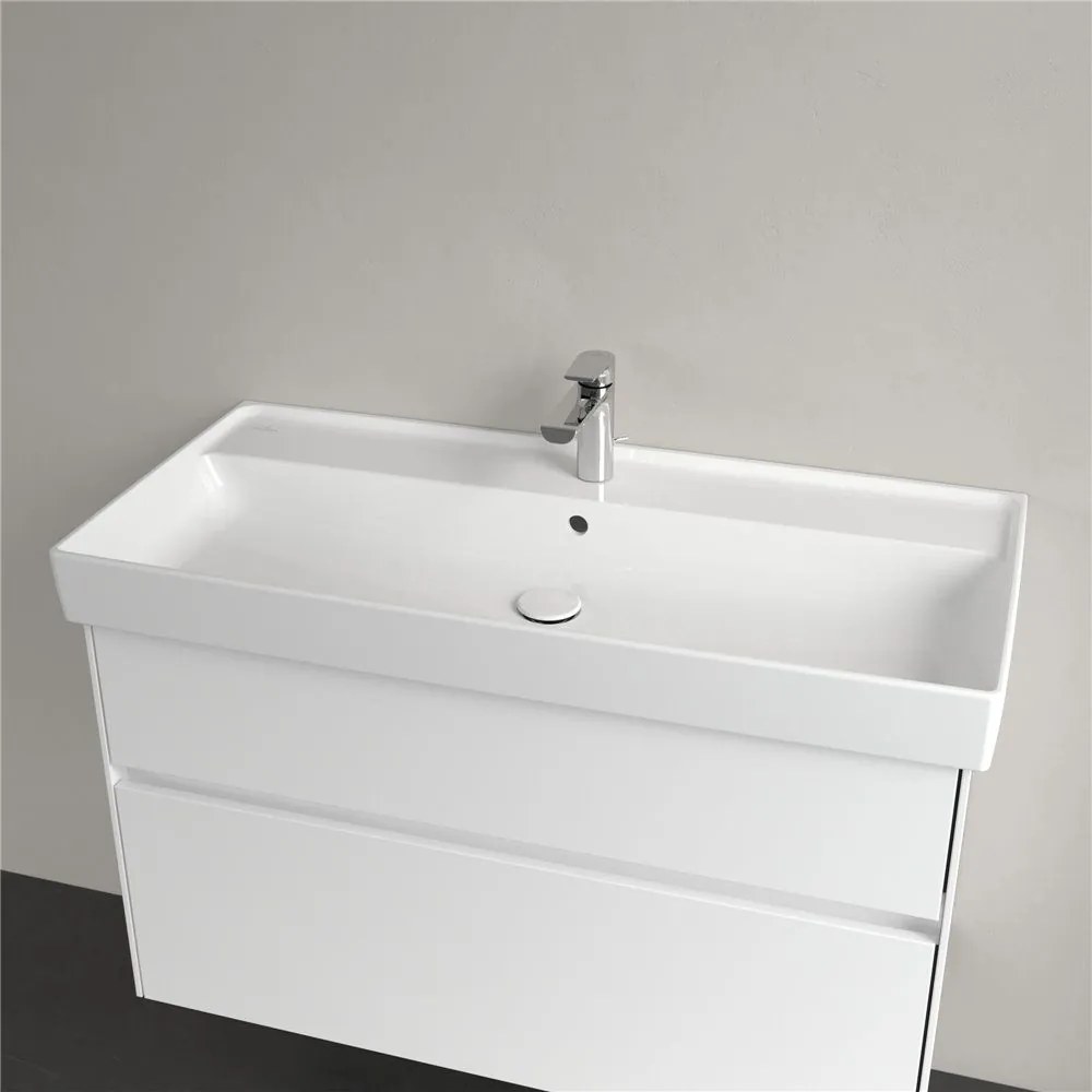 VILLEROY &amp; BOCH Collaro umývadlo na skrinku s otvorom, s prepadom, 1000 x 470 mm, biela alpská, 4A33A501